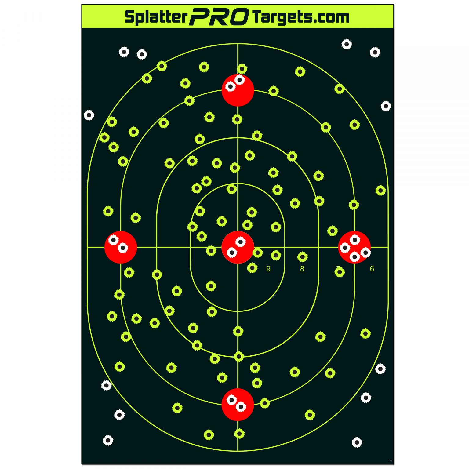 500 Bulk 12×18 Large Bullseye Targets Splatter PRO Targets