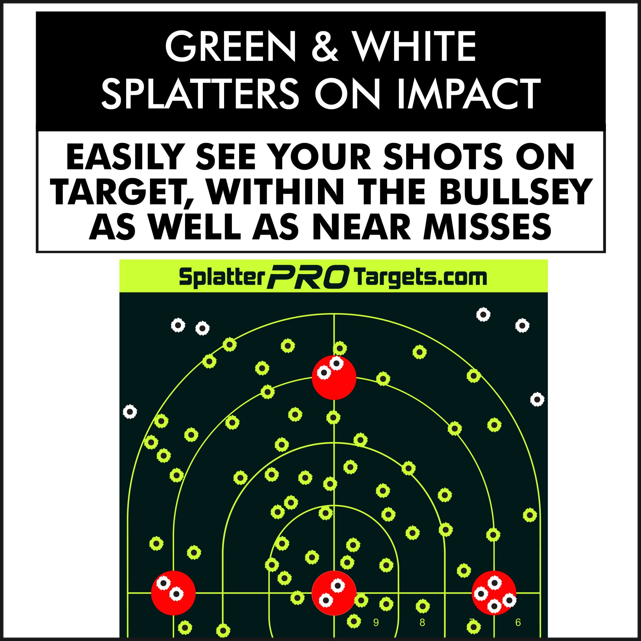 500 Bulk 12×18 Large Bullseye Targets Splatter PRO Targets