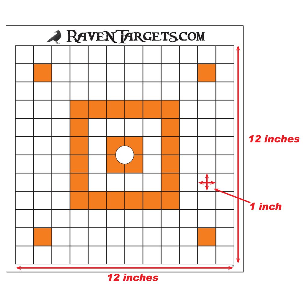 12×12 Raven Premium Paper Targets - Splatter PRO Targets