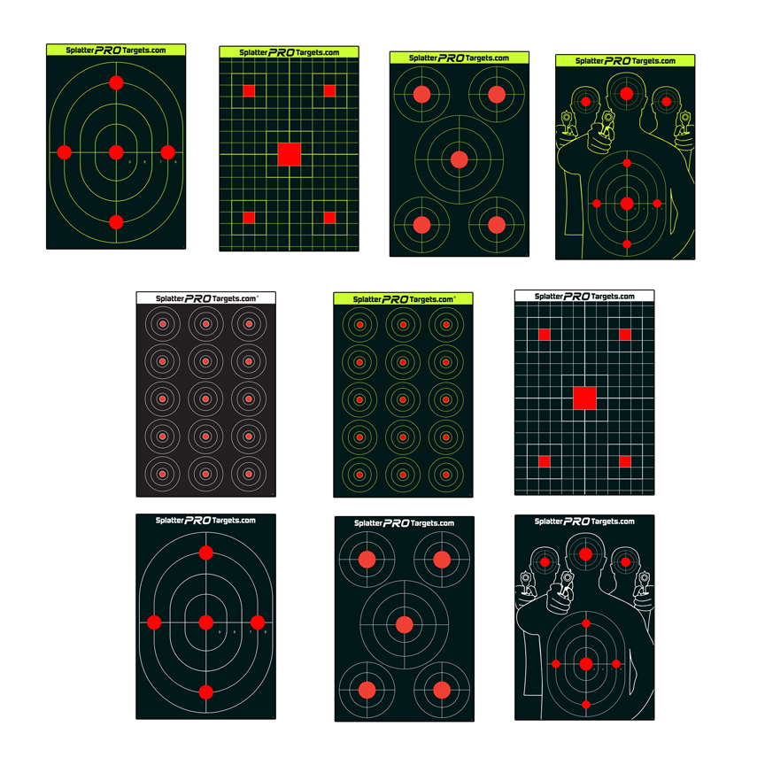 12x12 Made in Canada Splatter Targets Instantly See Your Shots. Shots Burst with Bright Halo Upon Impact